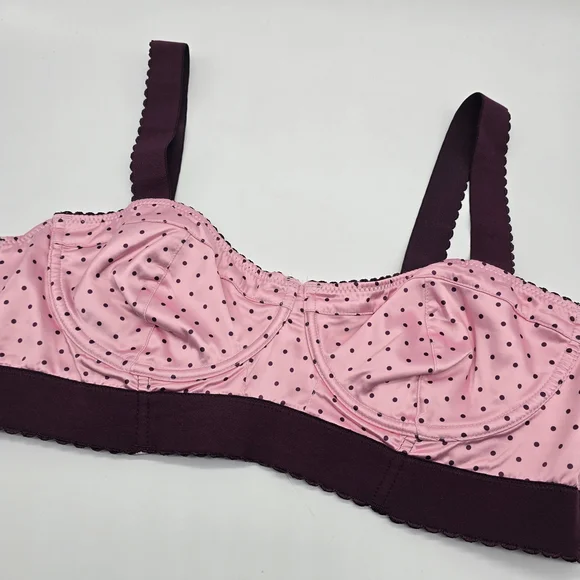 Free People Viva La Balconette Longline Bra XL Polka Dot Pink - Picture 7 of 7